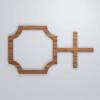 imageEkena Millwork 40 78quotW x 23 38quotH x 38quotT Large Bradley Decorative Fretwork Wall Panels in Architectural Grade PVCWalnut