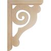 imageEkena Millwork BKT01X06X08BURW Bulwark Wood Brackets 1 12quotW x 6quotD x 8 12quotH  RubberwoodMaple