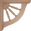 imageEkena Millwork BKT01X07X07ADRW Andrea Wagon Wheel Wood Brackets 1 12quotW x 7quotD x 7quotH  RubberwoodCherry