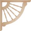imageEkena Millwork BKT01X12X12CRRW Crendon Wagon Wheel Wood Brackets 1 12quotW x 12quotD x 12quotH  RubberwoodAlder