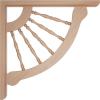 imageEkena Millwork BKT01X12X12CRRW Crendon Wagon Wheel Wood Brackets 1 12quotW x 12quotD x 12quotH  RubberwoodCherry