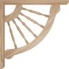 imageEkena Millwork BKT01X12X12CRRW Crendon Wagon Wheel Wood Brackets 1 12quotW x 12quotD x 12quotH  RubberwoodRed Oak