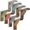 imageEkena Millwork BKTB03X08X08TRBRCASE4 Vintage Farmhouse Bracket Barnwood Decor Collection 3 12quotW x 8quotD x 8quotH Weathered Brown 4 Pack