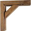 imageEkena Millwork BKTB03X08X08TRBRCASE4 Vintage Farmhouse Bracket Barnwood Decor Collection 3 12quotW x 8quotD x 8quotH Weathered Brown 4 Pack