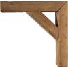 imageEkena Millwork BKTB03X08X08TRBRCASE4 Vintage Farmhouse Bracket Barnwood Decor Collection 3 12quotW x 8quotD x 8quotH Weathered Brown 4 Pack