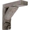 imageEkena Millwork BKTB03X08X08TRGYCASE2 Vintage Farmhouse Bracket Barnwood Decor Collection 3 12quotW x 8quotD x 8quotH Reclaimed Grey 2 Pack