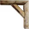 imageEkena Millwork BKTB03X08X08TRUFCASE2 Vintage Farmhouse Bracket Barnwood Decor Collection 3 12quotW x 8quotD x 8quotH Natural Barnwood 2 Pack