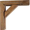 imageEkena Millwork BKTB03X08X10TRBRCASE4 Vintage Farmhouse Bracket Barnwood Decor Collection 3 12quotW x 8quotD x 10quotH Weathered Brown 4 Pack
