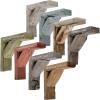 imageEkena Millwork BKTB03X08X10TRBRCASE4 Vintage Farmhouse Bracket Barnwood Decor Collection 3 12quotW x 8quotD x 10quotH Weathered Brown 4 Pack