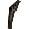 imageEkena Millwork BKTM01X10X12SDA 1 2quot W x 10quot D x 12quot H Damon Wrought Iron Bracket Single Center BraceAntiqued Brass