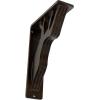 imageEkena Millwork BKTM01X10X12SDA 1 2quot W x 10quot D x 12quot H Damon Wrought Iron Bracket Single Center BraceAntiqued Bronze