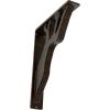 imageEkena Millwork BKTM01X10X12SDA 1 2quot W x 10quot D x 12quot H Damon Wrought Iron Bracket Single Center BraceAntiqued Bronze