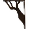 imageEkena Millwork BKTM01X10X12SDA 1 2quot W x 10quot D x 12quot H Damon Wrought Iron Bracket Single Center BraceAntiqued Bronze