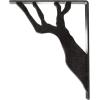 imageEkena Millwork BKTM01X10X12SDA 1 2quot W x 10quot D x 12quot H Damon Wrought Iron Bracket Single Center BraceAntiqued Pewter