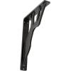 imageEkena Millwork BKTM01X10X12SDA 1 2quot W x 10quot D x 12quot H Damon Wrought Iron Bracket Single Center BraceAntiqued Pewter