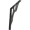 imageEkena Millwork BKTM01X10X12SDA 1 2quot W x 10quot D x 12quot H Damon Wrought Iron Bracket Single Center BraceAntiqued Silver