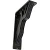 imageEkena Millwork BKTM01X10X12SDA 1 2quot W x 10quot D x 12quot H Damon Wrought Iron Bracket Single Center BraceAntiqued Silver