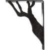imageEkena Millwork BKTM01X10X12SDA 1 2quot W x 10quot D x 12quot H Damon Wrought Iron Bracket Single Center BraceAntiqued Silver