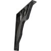 imageEkena Millwork BKTM01X10X12SDA 1 2quot W x 10quot D x 12quot H Damon Wrought Iron Bracket Single Center BraceAntiqued Silver