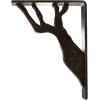 imageEkena Millwork BKTM01X10X12SDA 1 2quot W x 10quot D x 12quot H Damon Wrought Iron Bracket Single Center BraceAntiqued Warm Silver