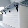 imageEkena Millwork BKTM01X10X12SDA 1 2quot W x 10quot D x 12quot H Damon Wrought Iron Bracket Single Center BracePowder Coated Black
