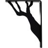 imageEkena Millwork BKTM01X10X12SDA 1 2quot W x 10quot D x 12quot H Damon Wrought Iron Bracket Single Center BracePowder Coated Black