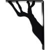 imageEkena Millwork BKTM01X10X12SDA 1 2quot W x 10quot D x 12quot H Damon Wrought Iron Bracket Single Center BracePowder Coated Black