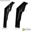 imageEkena Millwork BKTM01X10X12SDA 1 2quot W x 10quot D x 12quot H Damon Wrought Iron Bracket Single Center BracePowder Coated Black