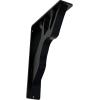imageEkena Millwork BKTM01X10X12SDA 1 2quot W x 10quot D x 12quot H Damon Wrought Iron Bracket Single Center BracePowder Coated Black