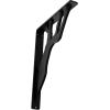 imageEkena Millwork BKTM01X10X12SDA 1 2quot W x 10quot D x 12quot H Damon Wrought Iron Bracket Single Center BracePowder Coated Black
