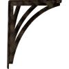 imageEkena Millwork BKTM01X10X12SNE 1 2quot W x 10quot D x 12quot H Nevio Wrought Iron Bracket Single Center BraceAntiqued Brass
