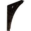 imageEkena Millwork BKTM01X10X12SNE 1 2quot W x 10quot D x 12quot H Nevio Wrought Iron Bracket Single Center BraceAntiqued Brass