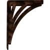imageEkena Millwork BKTM01X10X12SNE 1 2quot W x 10quot D x 12quot H Nevio Wrought Iron Bracket Single Center BraceAntiqued Copper