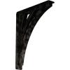 imageEkena Millwork BKTM01X10X12SNE 1 2quot W x 10quot D x 12quot H Nevio Wrought Iron Bracket Single Center BraceAntiqued Pale Gold