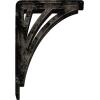 imageEkena Millwork BKTM01X10X12SNE 1 2quot W x 10quot D x 12quot H Nevio Wrought Iron Bracket Single Center BraceAntiqued Pale Gold