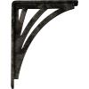 imageEkena Millwork BKTM01X10X12SNE 1 2quot W x 10quot D x 12quot H Nevio Wrought Iron Bracket Single Center BraceAntiqued Pale Gold