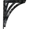 imageEkena Millwork BKTM01X10X12SNE 1 2quot W x 10quot D x 12quot H Nevio Wrought Iron Bracket Single Center BraceAntiqued Silver