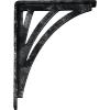 imageEkena Millwork BKTM01X10X12SNE 1 2quot W x 10quot D x 12quot H Nevio Wrought Iron Bracket Single Center BraceAntiqued Silver