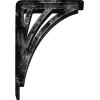 imageEkena Millwork BKTM01X10X12SNE 1 2quot W x 10quot D x 12quot H Nevio Wrought Iron Bracket Single Center BraceAntiqued Silver