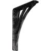 imageEkena Millwork BKTM01X10X12SNE 1 2quot W x 10quot D x 12quot H Nevio Wrought Iron Bracket Single Center BraceAntiqued Warm Silver