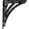 imageEkena Millwork BKTM01X10X12SNE 1 2quot W x 10quot D x 12quot H Nevio Wrought Iron Bracket Single Center BraceAntiqued Warm Silver