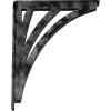 imageEkena Millwork BKTM01X10X12SNE 1 2quot W x 10quot D x 12quot H Nevio Wrought Iron Bracket Single Center BraceAntiqued Warm Silver
