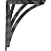 imageEkena Millwork BKTM01X10X12SNE 1 2quot W x 10quot D x 12quot H Nevio Wrought Iron Bracket Single Center BraceAntiqued Warm Silver
