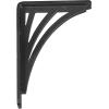 imageEkena Millwork BKTM01X10X12SNE 1 2quot W x 10quot D x 12quot H Nevio Wrought Iron Bracket Single Center BracePowder Coated Black