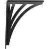 imageEkena Millwork BKTM01X10X12SNE 1 2quot W x 10quot D x 12quot H Nevio Wrought Iron Bracket Single Center BracePowder Coated Black