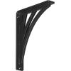 imageEkena Millwork BKTM01X10X12SNE 1 2quot W x 10quot D x 12quot H Nevio Wrought Iron Bracket Single Center BracePowder Coated Black