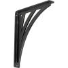imageEkena Millwork BKTM01X10X12SNE 1 2quot W x 10quot D x 12quot H Nevio Wrought Iron Bracket Single Center BracePowder Coated Black
