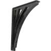 imageEkena Millwork BKTM01X10X12SNE 1 2quot W x 10quot D x 12quot H Nevio Wrought Iron Bracket Single Center BracePowder Coated Black