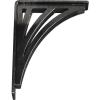 imageEkena Millwork BKTM01X10X12SNE 1 2quot W x 10quot D x 12quot H Nevio Wrought Iron Bracket Single Center BracePowder Coated Black