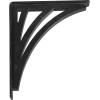 imageEkena Millwork BKTM01X10X12SNE 1 2quot W x 10quot D x 12quot H Nevio Wrought Iron Bracket Single Center BracePowder Coated Black